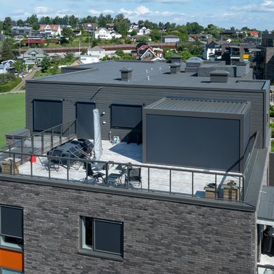 Pergola montert på terrasse