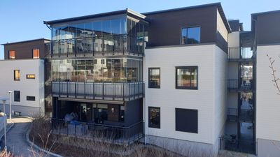 Innglasset balkong i Fredrikstad